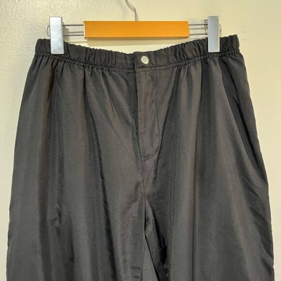 Kaelin Black Straight-Leg Pants with Ankle Slits - Size L - Picture 8 of 13